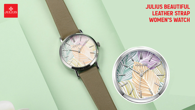 beautiful leather strap women’s watches by JULIUS