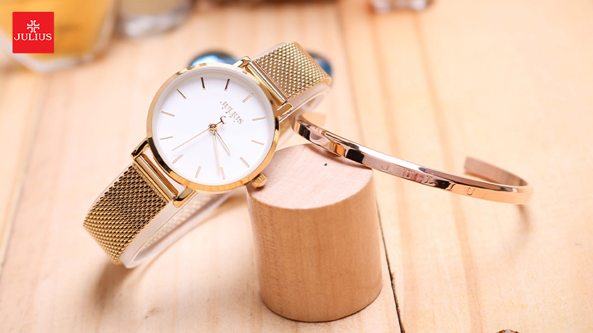 Julius Women's Watch Japan Quartz Unisex Hours Fashion British Plaid Style  Bracelet Leather Clock Girl's Birthday Gift Box